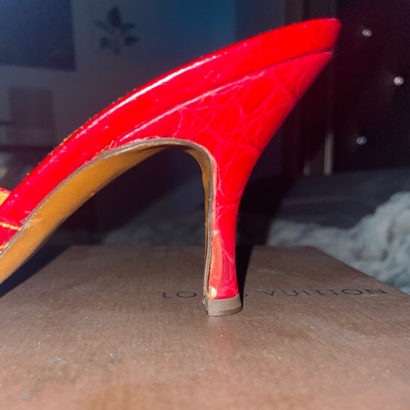 Louis Vuitton Denim and Red Sandals - Picture 10 of 13